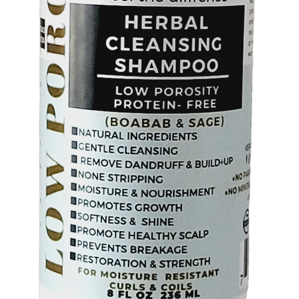 HERBAL CLEANSING SHAMPOO FOR  LOW POROSITY  HAIR TYPES