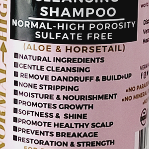 HERBAL CLEANSING SHAMPOO FOR NORMAL TO HIGH POROSITY  HAIR TYPES