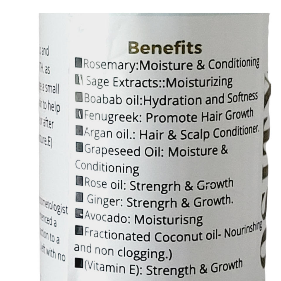 MOISTURE & GROWTH OIL FOR LOW POROSITY HAIR