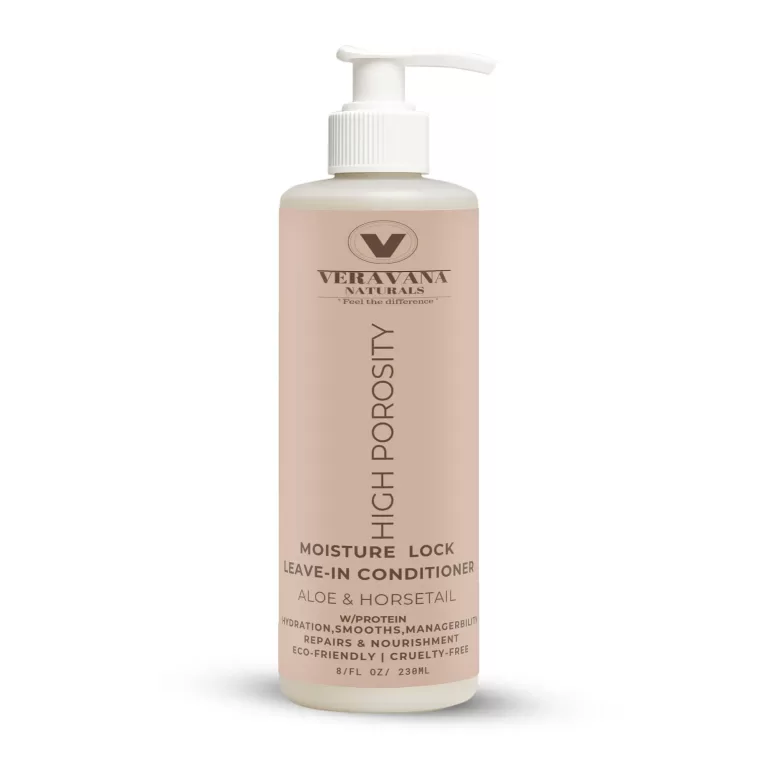 Veravana Naturals High Porosity Moisture Lock Leave-In Conditioner – Aloe & Ginger, 8oz